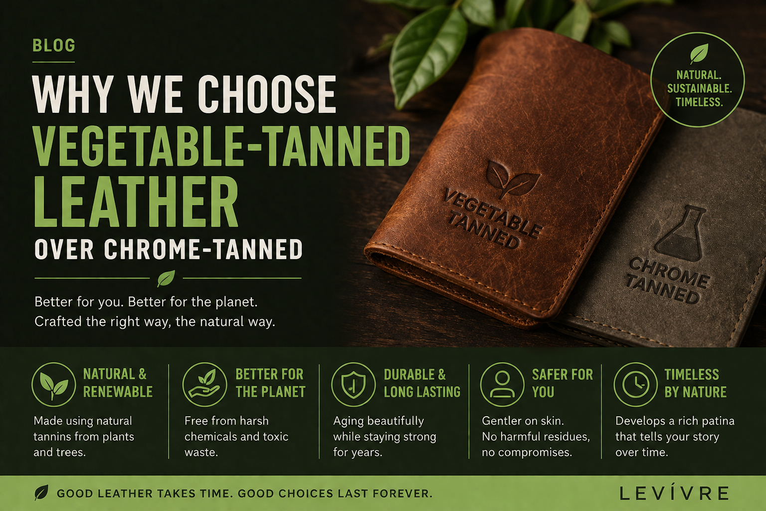 Why We Choose Vegetable-Tanned Leather Over Chrome-Tanned