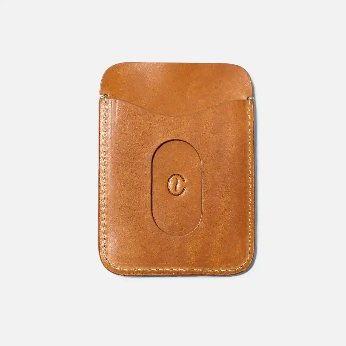 Leather Card Holder - Brown Leather