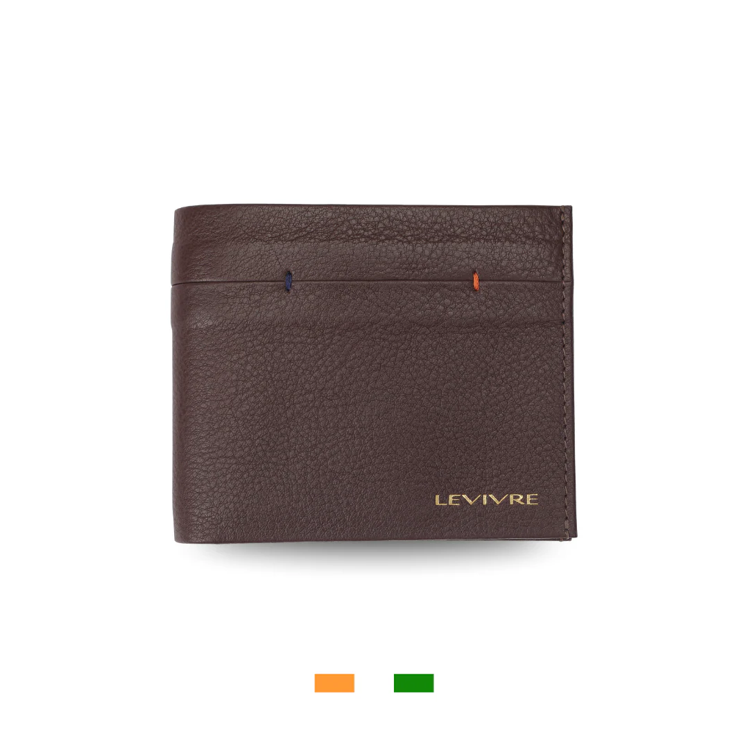 Smooth Grain Soft Leather Billfold Wallet | Slim Wallet for Men – Brown